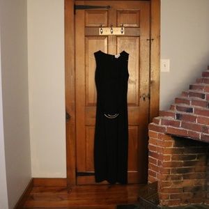 Silver Accented Black Dress